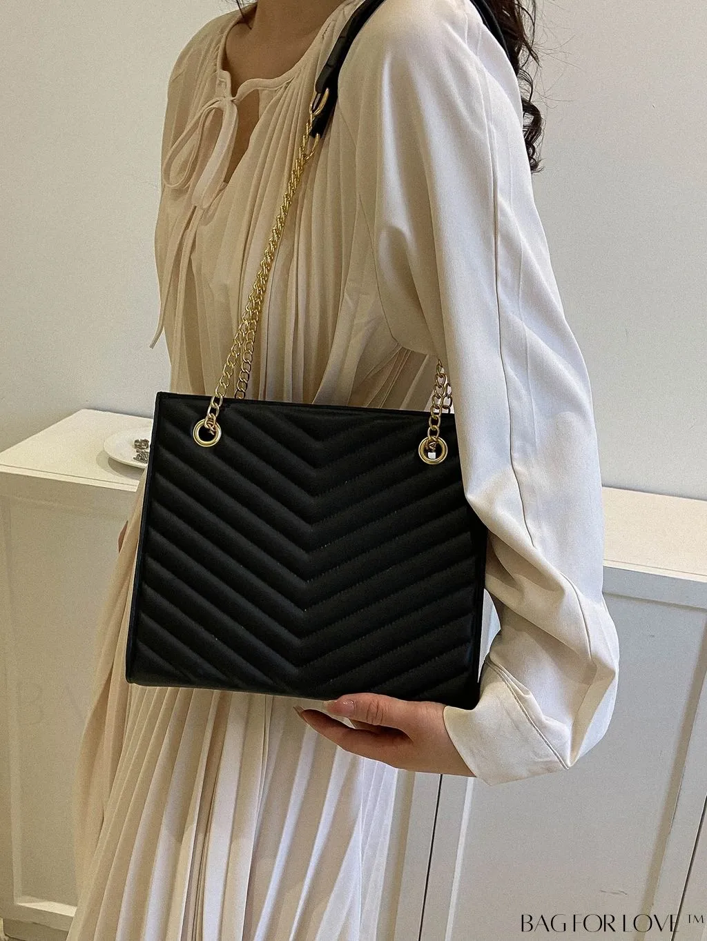 BagForLove - Womens Embossed Chain Crossbody Shoulder Bag