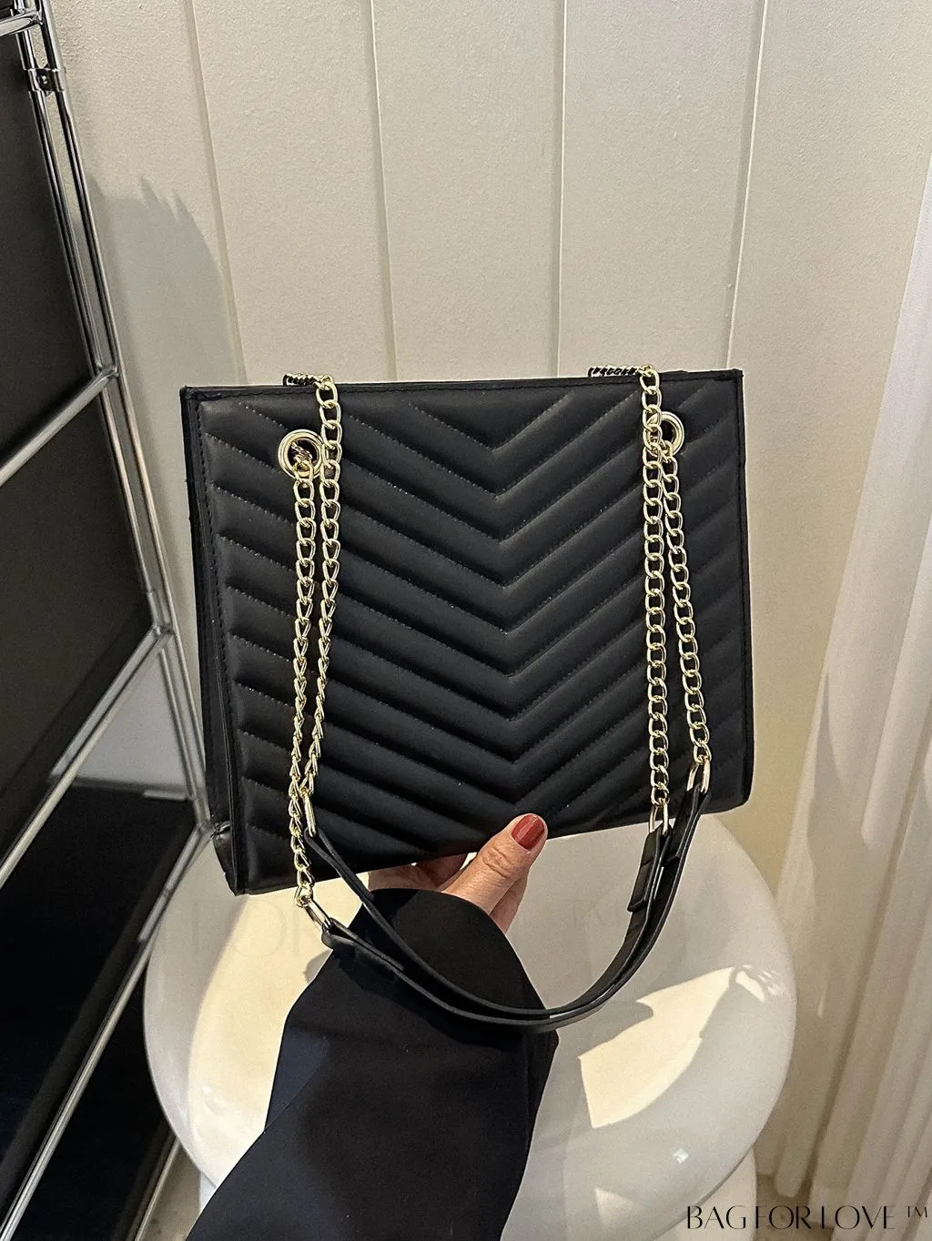BagForLove - Womens Embossed Chain Crossbody Shoulder Bag
