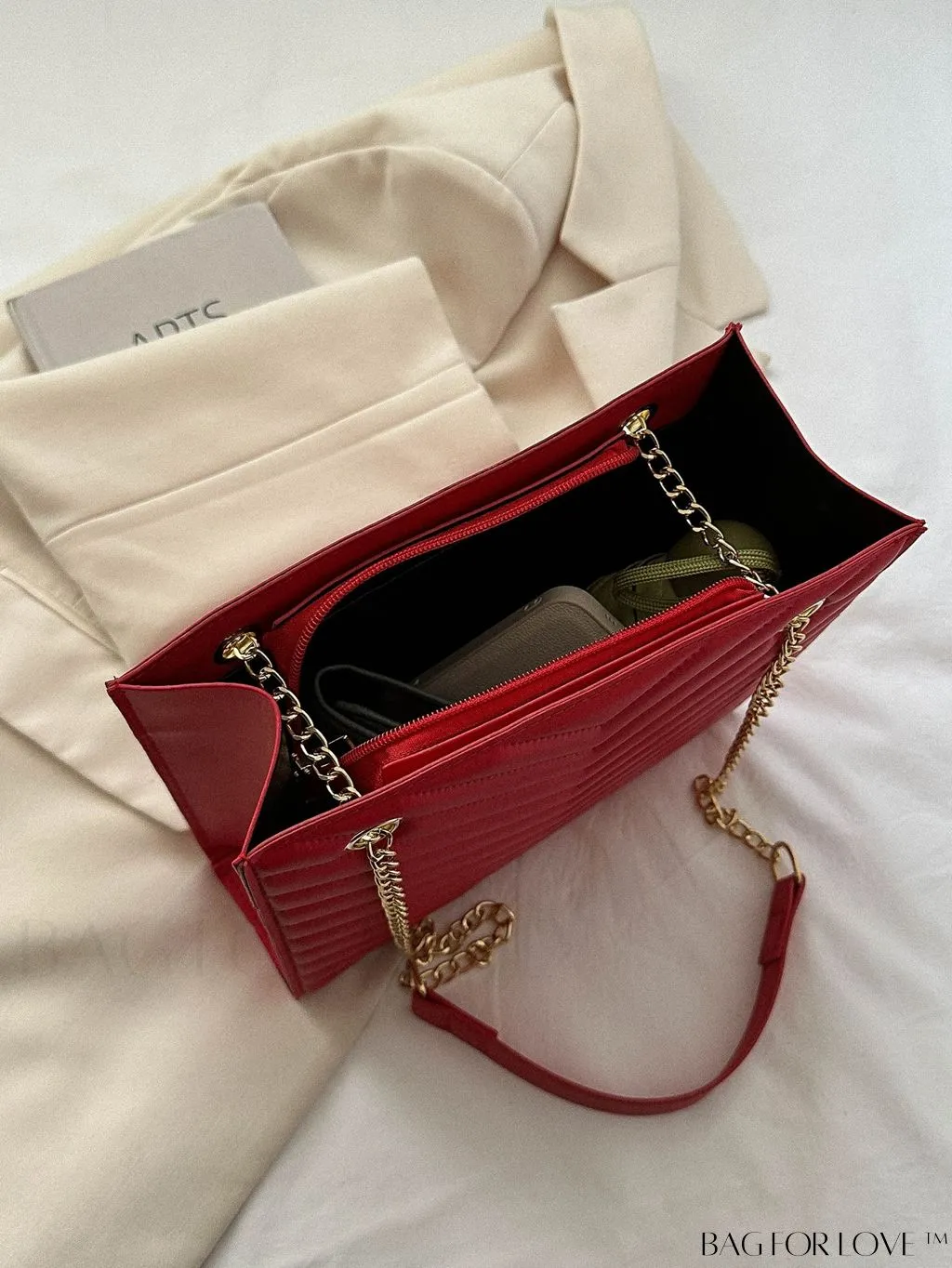 BagForLove - Womens Embossed Chain Crossbody Shoulder Bag