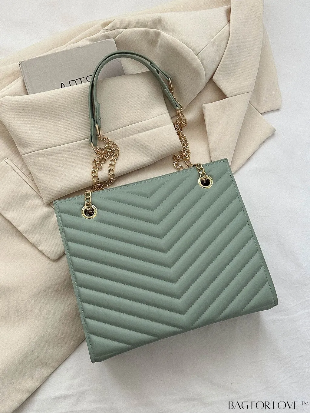 BagForLove - Womens Embossed Chain Crossbody Shoulder Bag