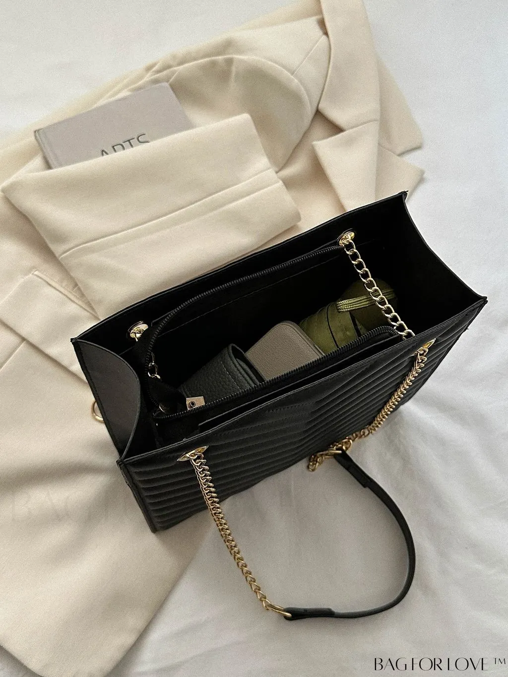 BagForLove - Womens Embossed Chain Crossbody Shoulder Bag