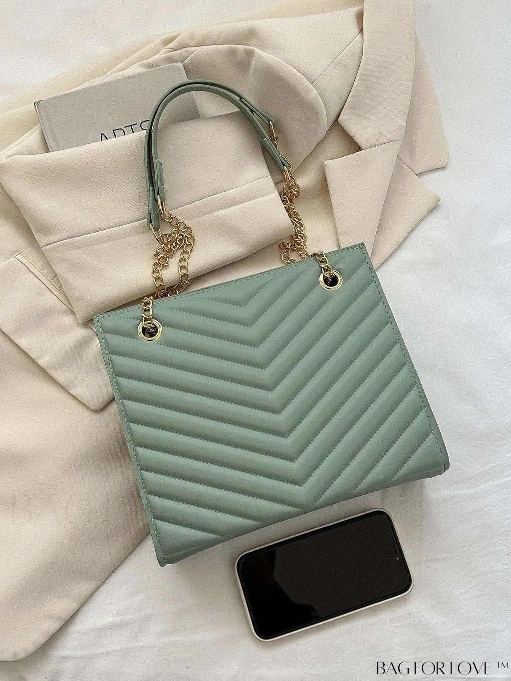 BagForLove - Womens Embossed Chain Crossbody Shoulder Bag