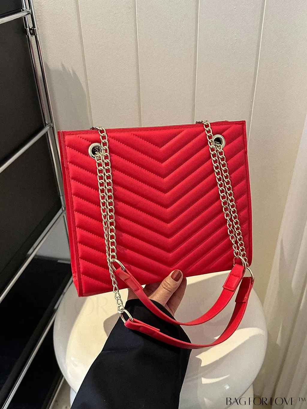 BagForLove - Womens Embossed Chain Crossbody Shoulder Bag