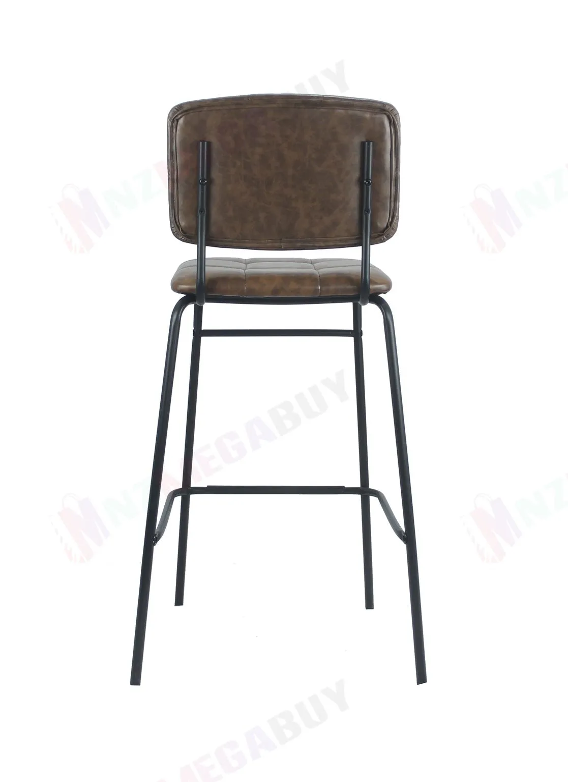 Bar Stools PU Kitchen Cafe Bar Stool Chair Iron Leg Brown* 2 & 4 Pieces
