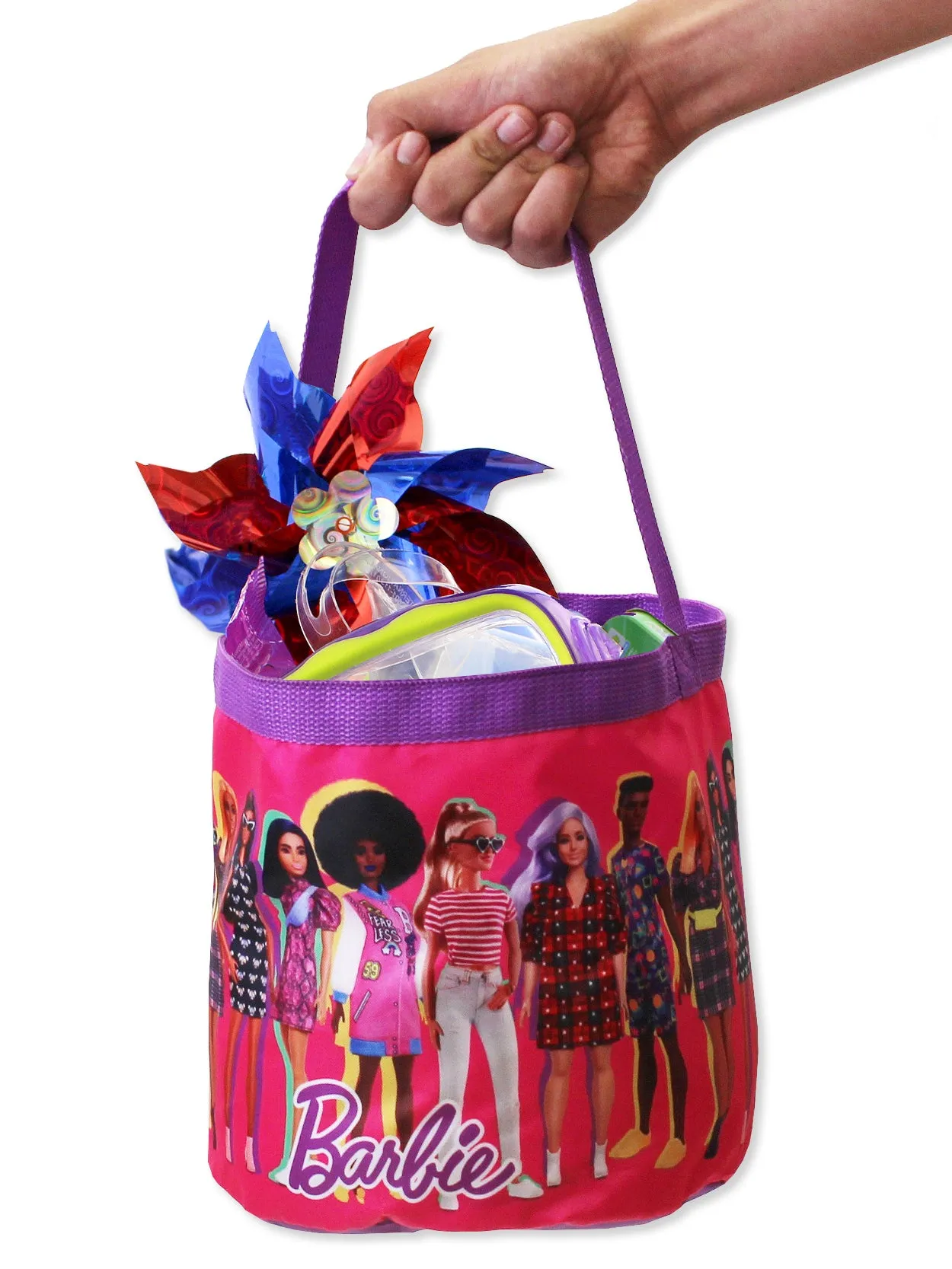 Barbie Collapsible Nylon Basket Tote Bag