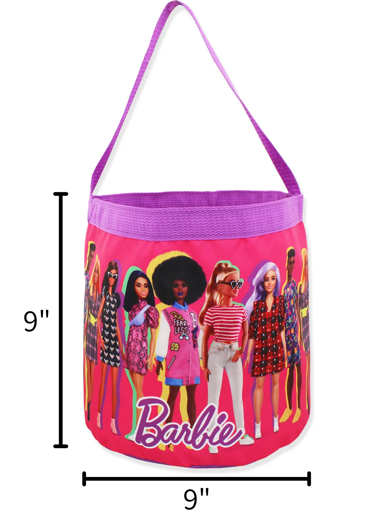 Barbie Collapsible Nylon Basket Tote Bag