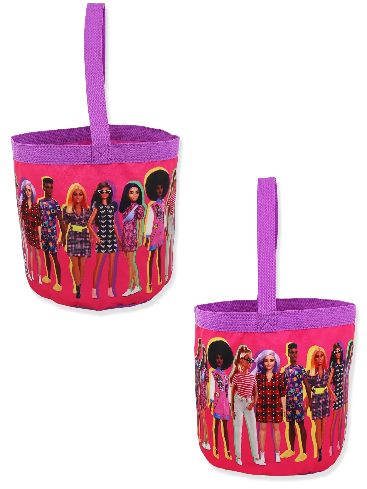 Barbie Collapsible Nylon Basket Tote Bag