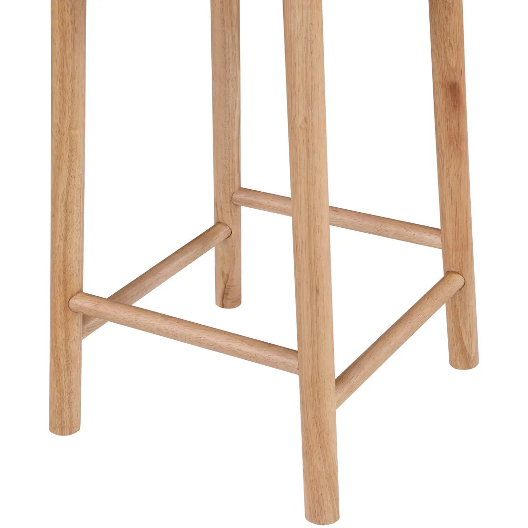 Bartolomea 27" Counter Bar Stool Latitude Run® Frame Color: Natural, Seat Color: Soft Cream Faux Leather