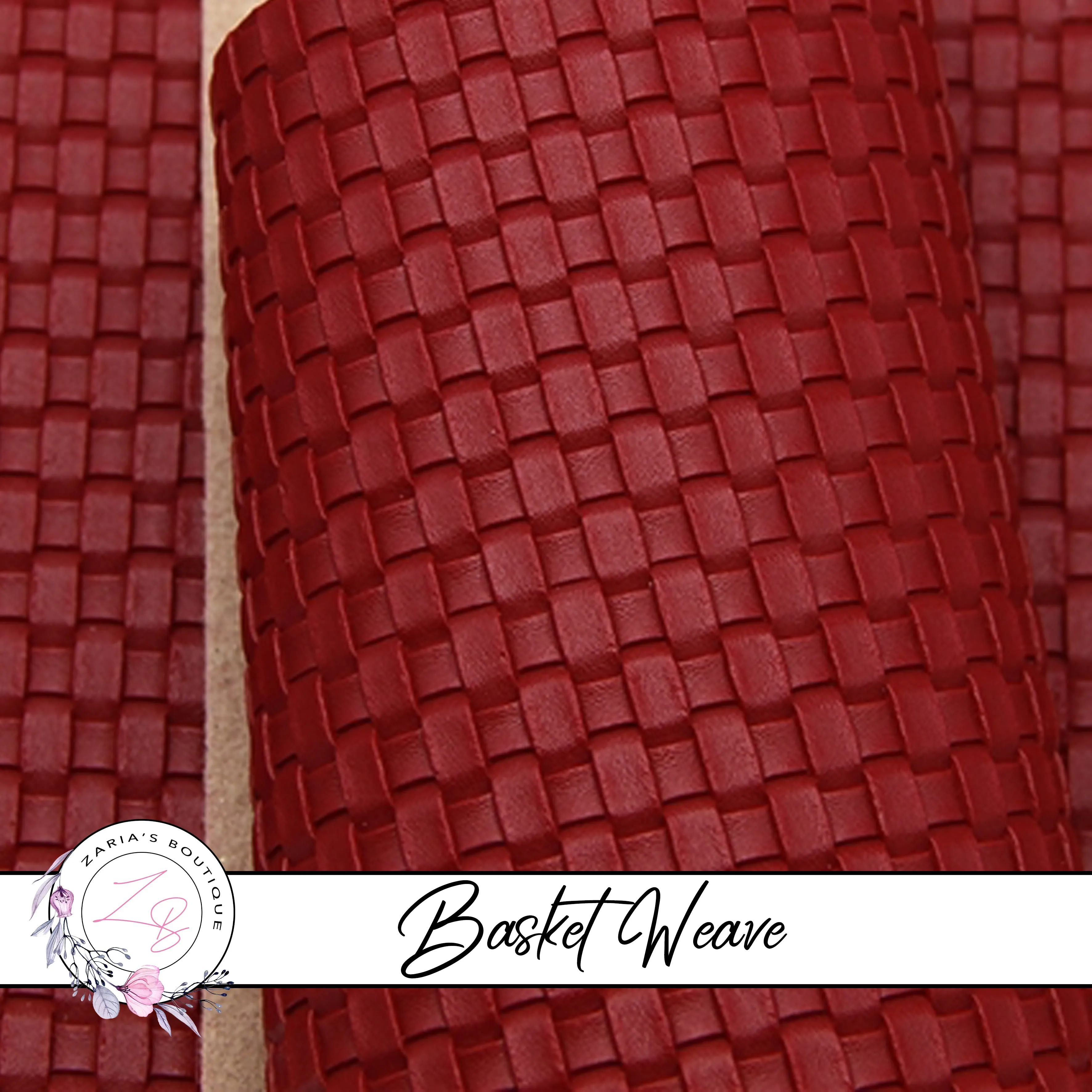 ⋅ Basket Weave ⋅ Textured Faux Leather ⋅ 6 Colours