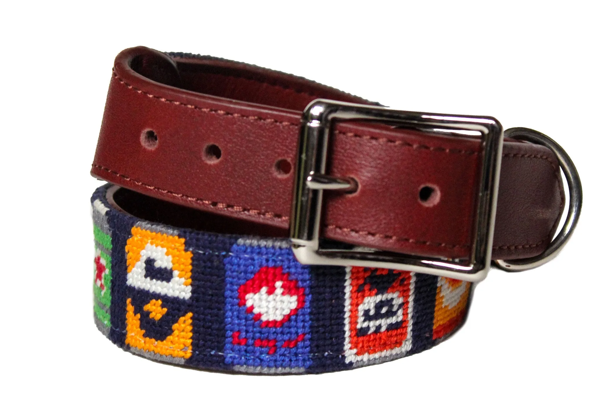 BEER CAN NEEDLEPOINT DOG COLLAR™