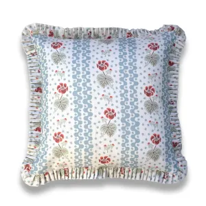 Beth - Bluebird Ruffle Pillow