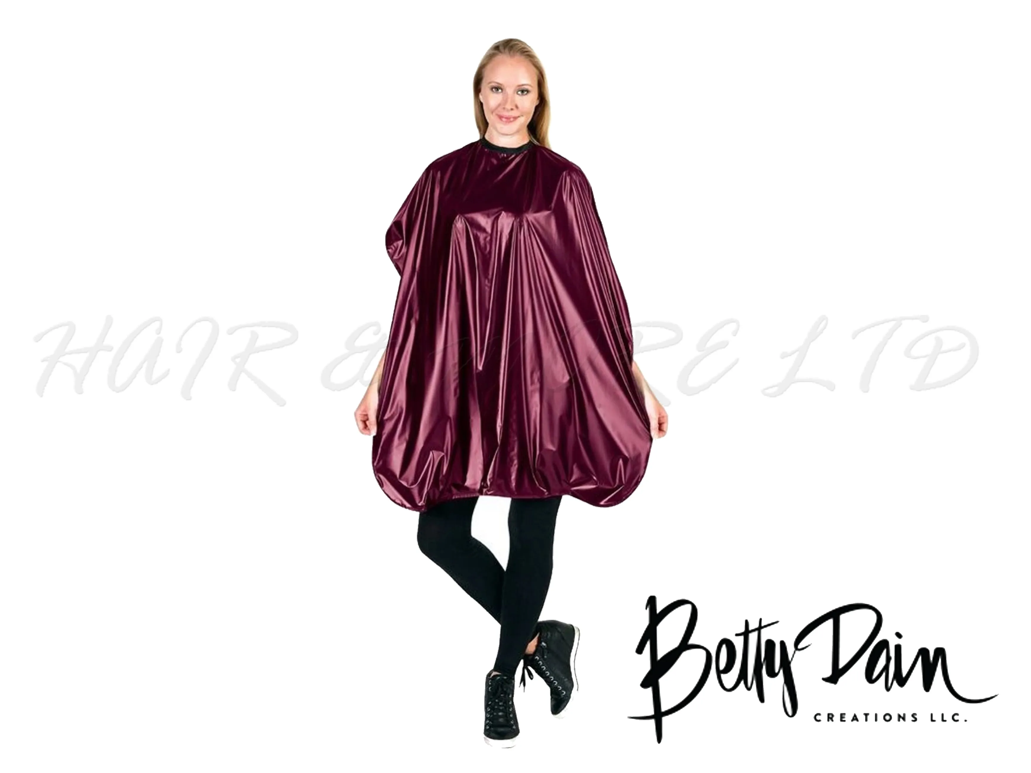 Betty Dain Jumbo Shampoo/Cutting Cape - Burgundy