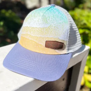 BHI Leather Patch Lagoon Trucker