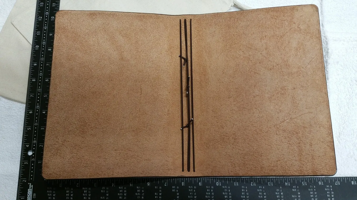 BIG Natural Tan Composition Cover | Full Grain Leather Journal | Fits 7.5" x 9.5" Inserts