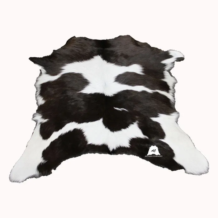 Black & White Calfskin Rug  Size 3ft x 3ft - Premium Quality Cowhide Rug