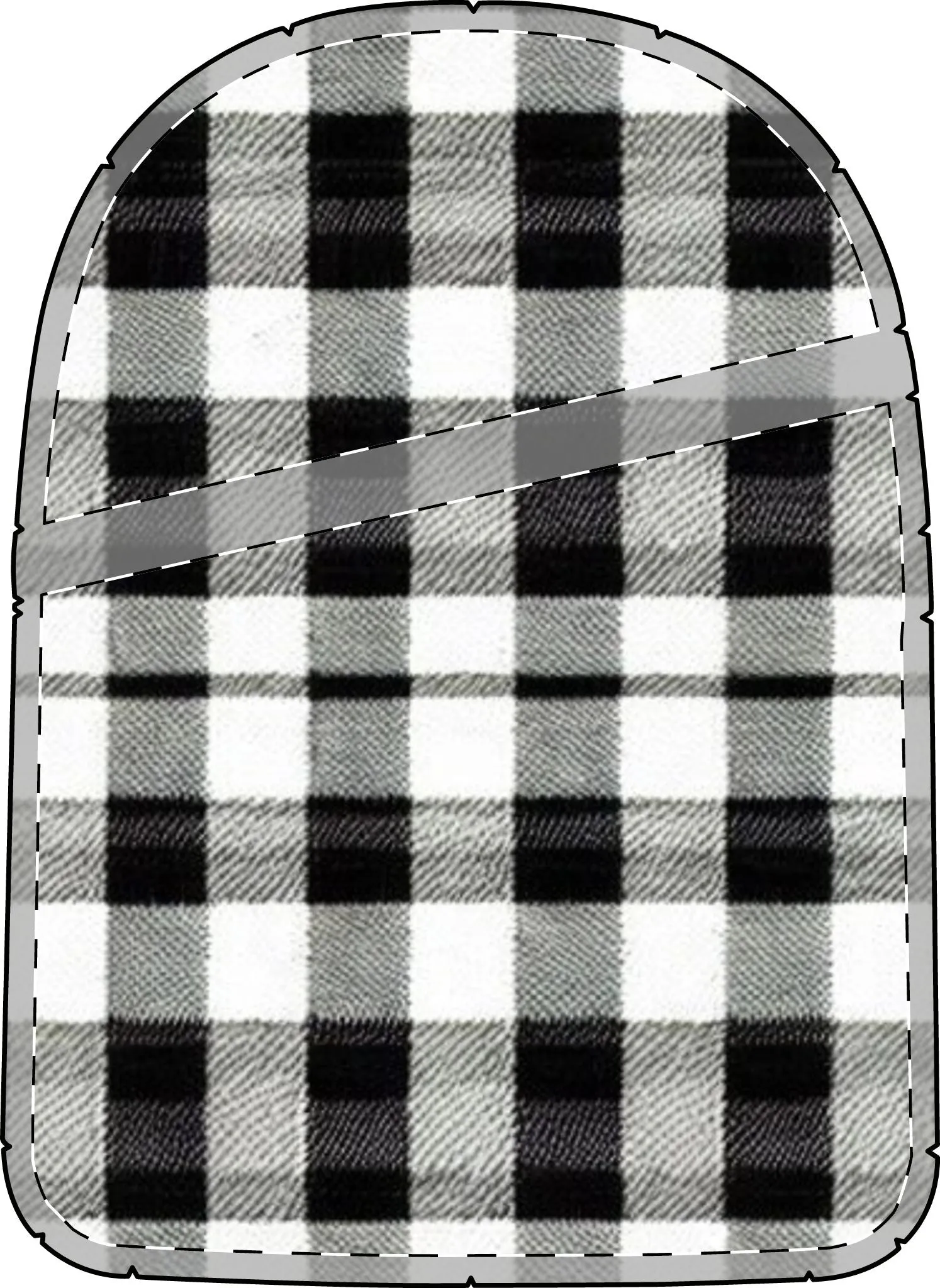 Black and White Buffalo Plaid Chest Bag