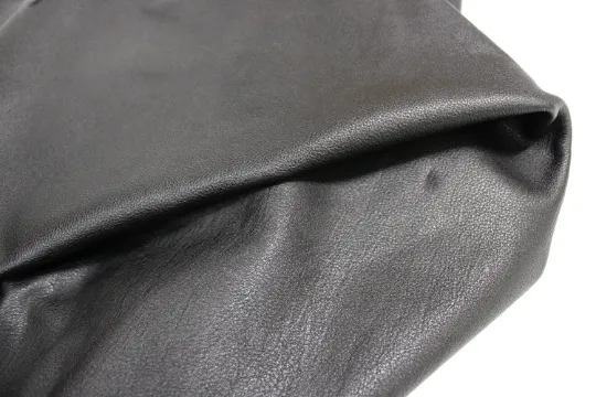 BLACK CALF LEATHER - Soft Leather for Garment, Upholstery, Leatherworks