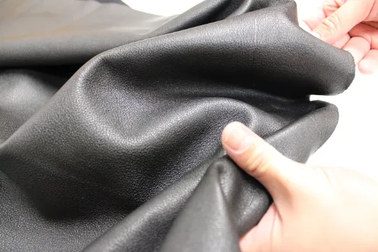 BLACK CALF LEATHER - Soft Leather for Garment, Upholstery, Leatherworks