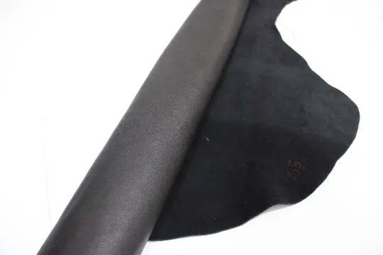 BLACK CALF LEATHER - Soft Leather for Garment, Upholstery, Leatherworks