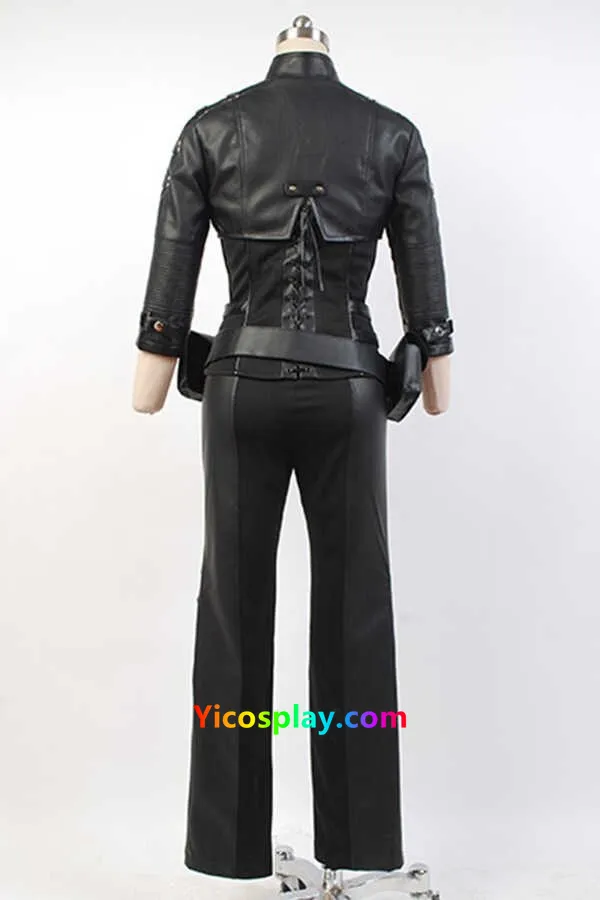 Black Canary Sara Lance Cosplay Costume Artificial Leather Outfit