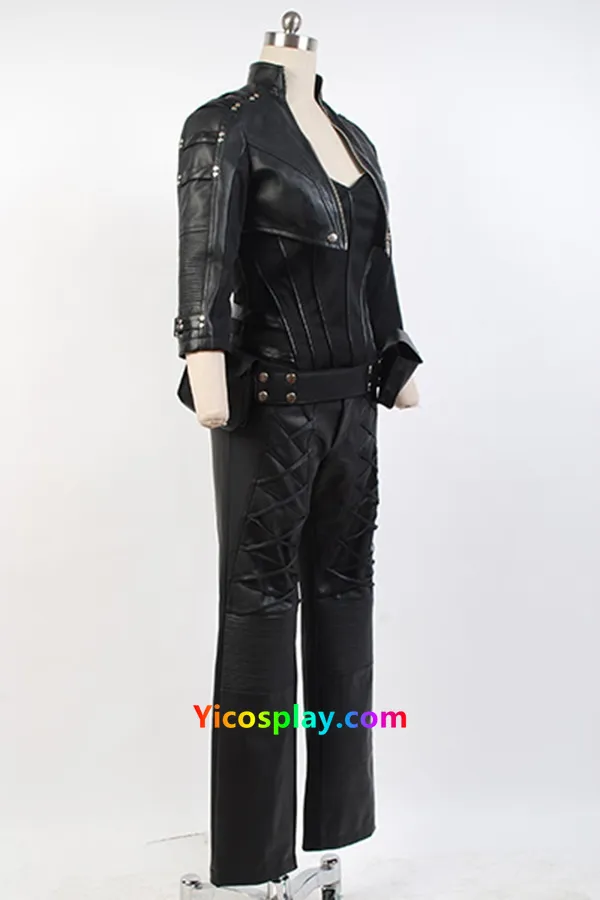 Black Canary Sara Lance Cosplay Costume Artificial Leather Outfit