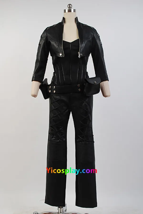 Black Canary Sara Lance Cosplay Costume Artificial Leather Outfit