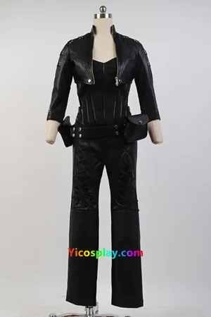 Black Canary Sara Lance Cosplay Costume Artificial Leather Outfit