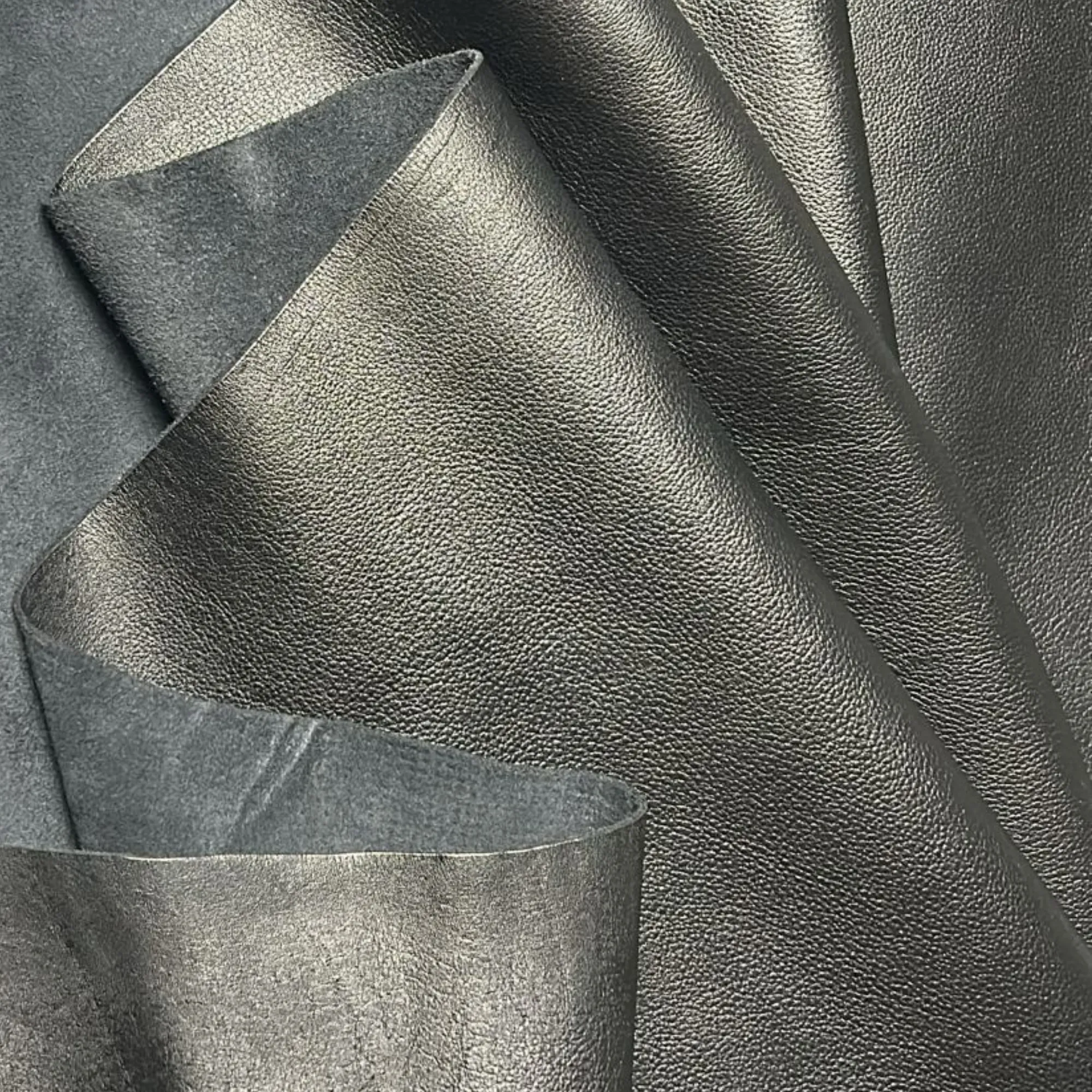 BLACK COWHIDE LEATHER -  Soft Natural Grain Black Leather 2.5-3 oz. - 40 sqft - Genuine Black Hide