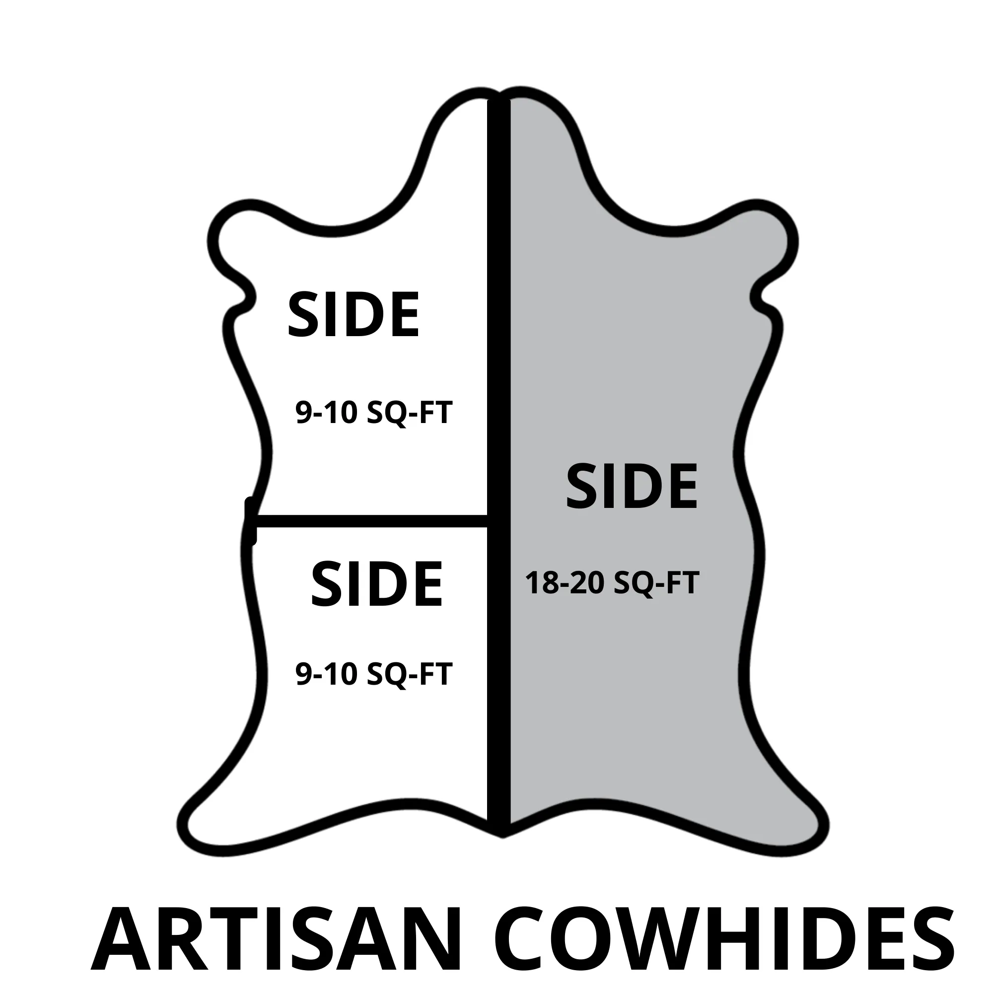 BLACK COWHIDE LEATHER -  Soft Natural Grain Black Leather 2.5-3 oz. - 40 sqft - Genuine Black Hide