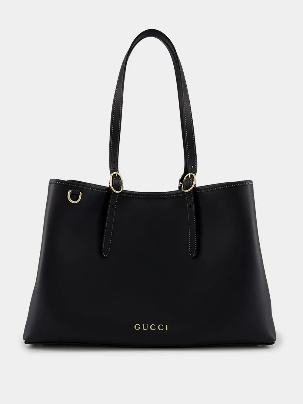Black GG Emblem Medium Tote Bag