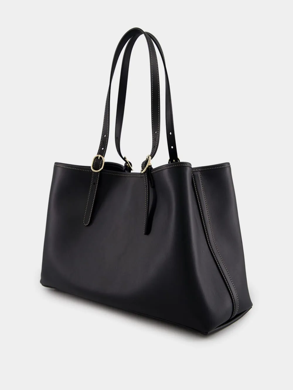 Black GG Emblem Medium Tote Bag