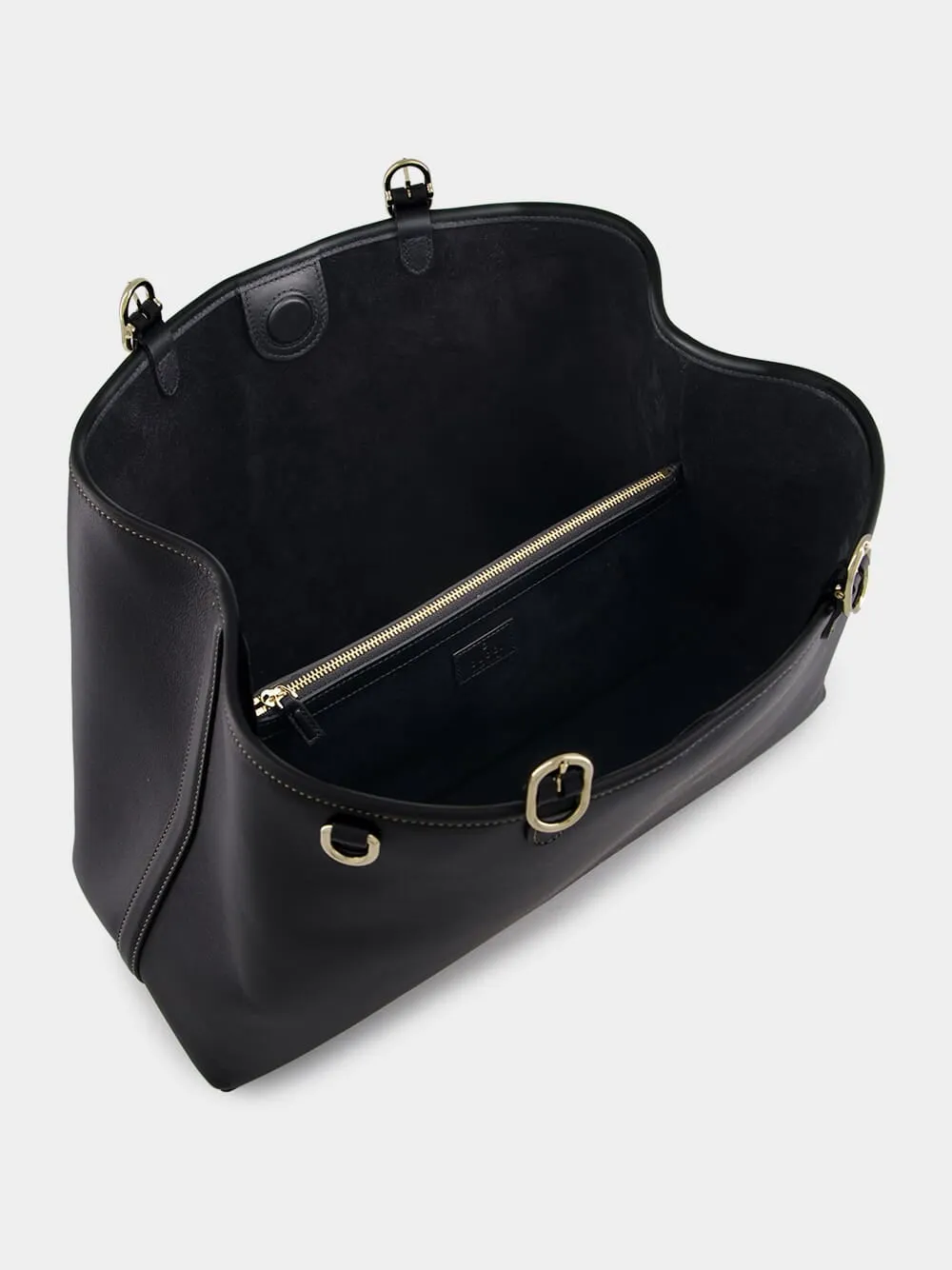 Black GG Emblem Medium Tote Bag