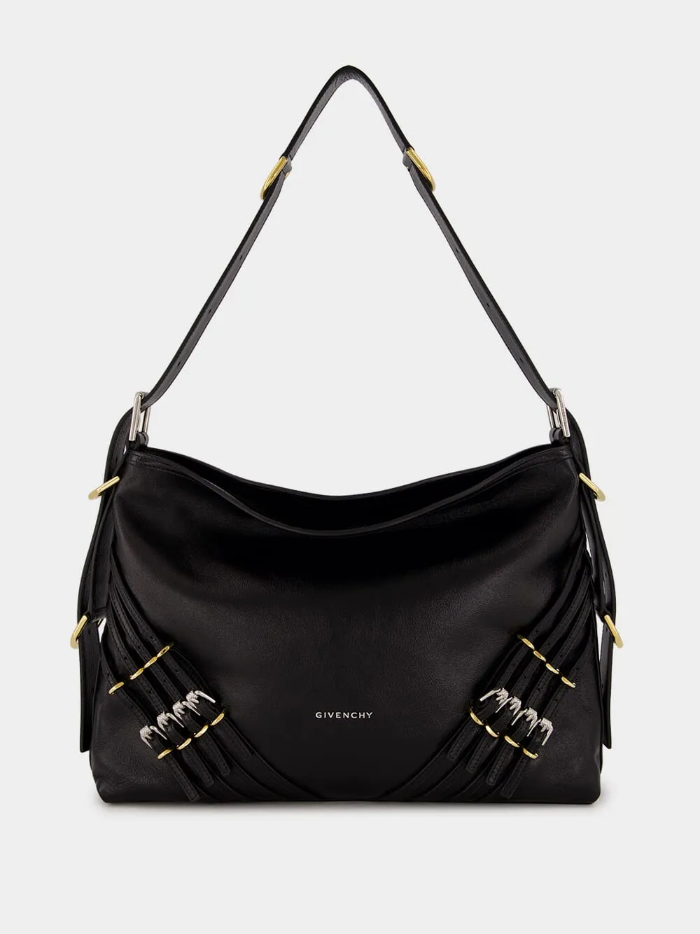 Black Medium Voyou Bag with Buckles