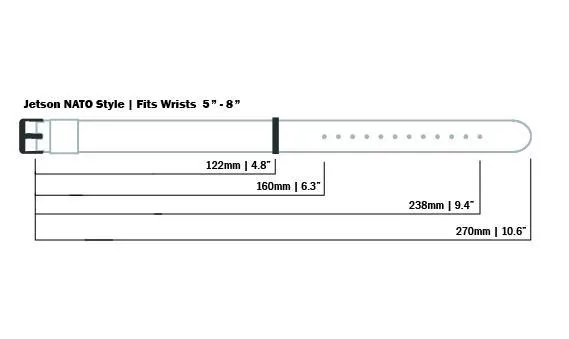 Black Nylon NATO® style Watch Band (24mm SALE)