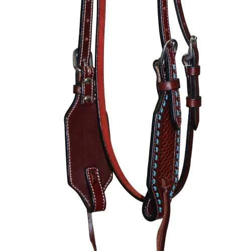 Bridle Fort Worth FOR20-0095 Turquoise Basket Headstall