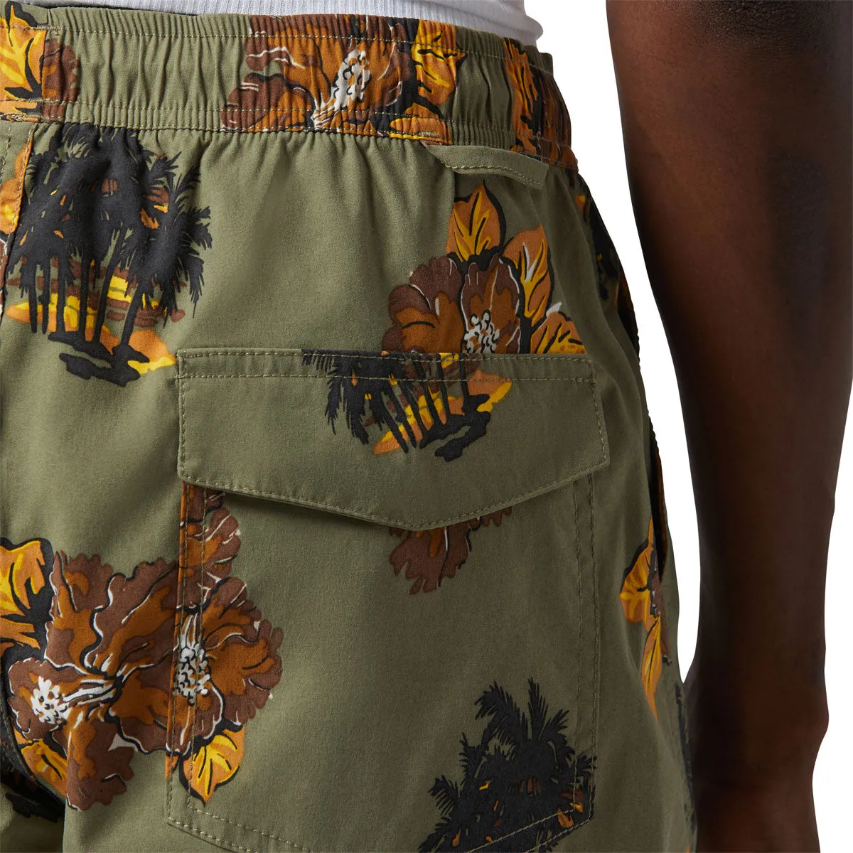 Brixton Everyday Stretch Hybrid Shorts - Olive Surplus Floral