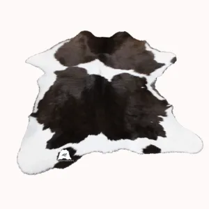 Brown & White  Calfskin Rug Size 3ft x 3ft - Premium Quality Cowhide Rug