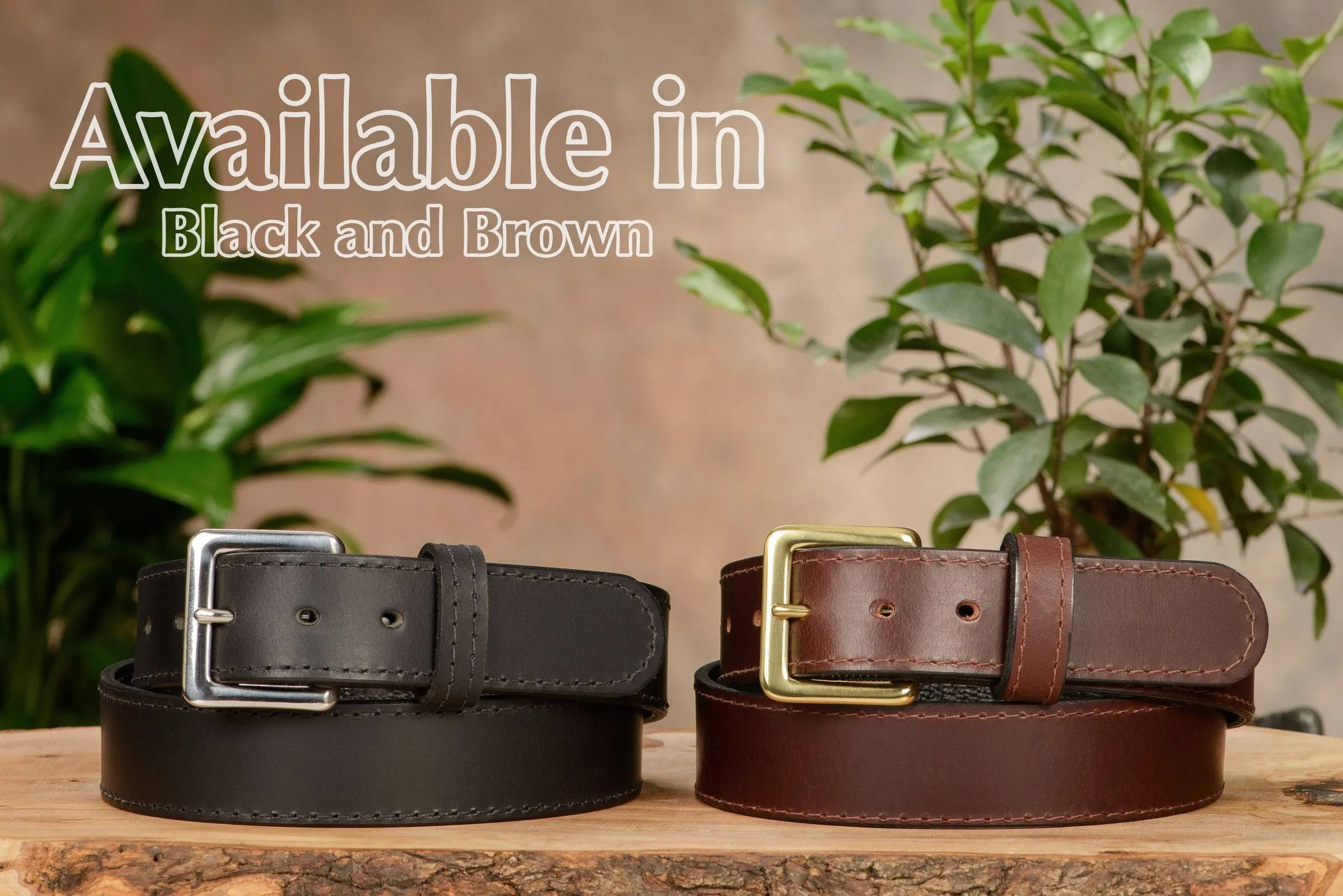 Brown English Bridle Leather Money Belt With 25" Zipper
