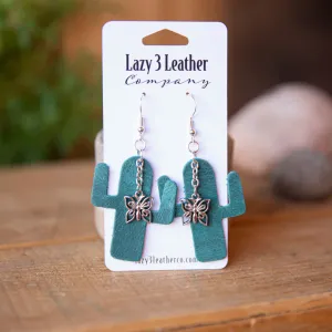 Cactus Butterfly Earrings