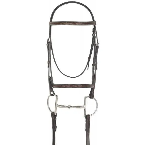 Camelot Gold Fancy Stitched Raised Bridle With Laced Reins