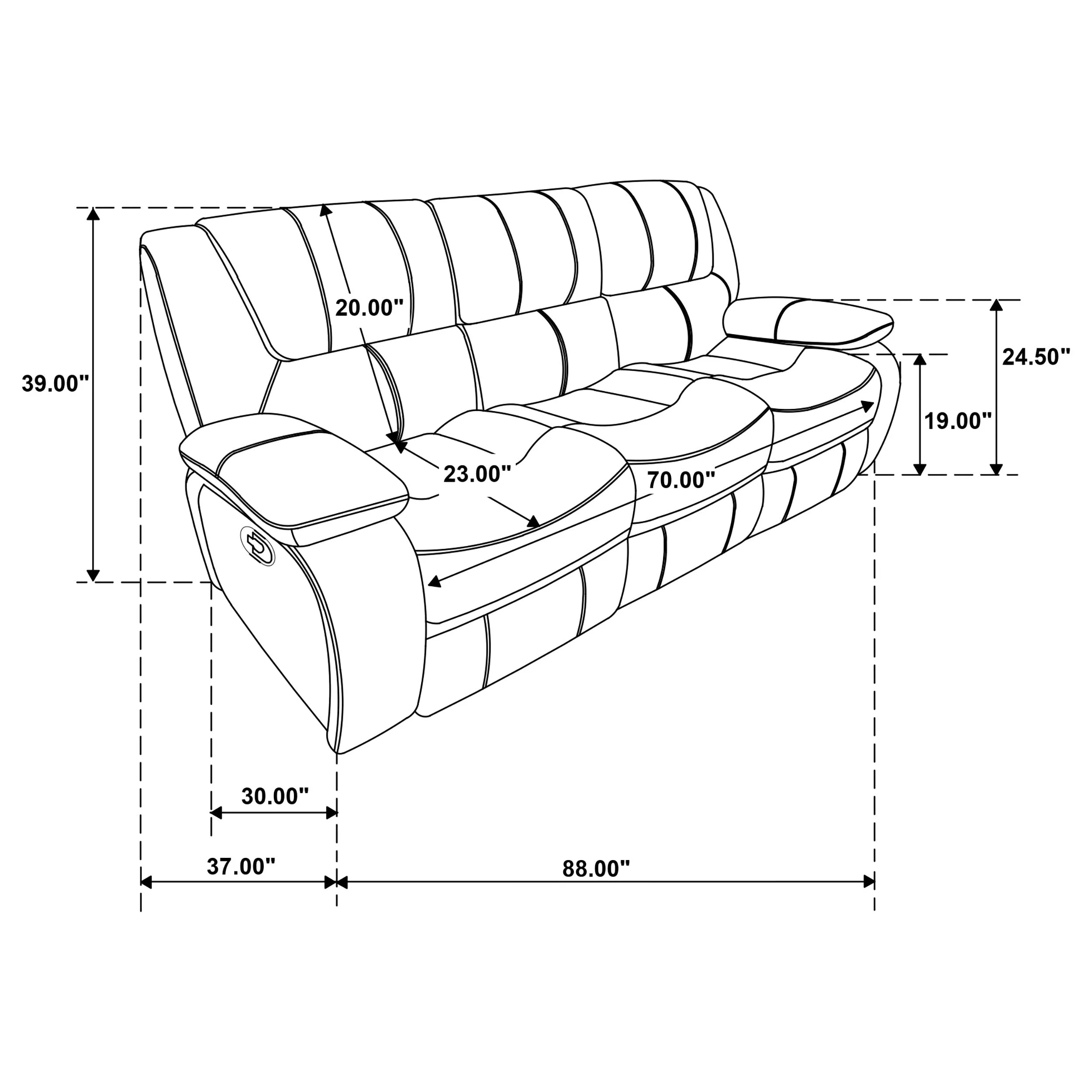 Camila 2-piece Upholstered Reclining Sofa Set Red