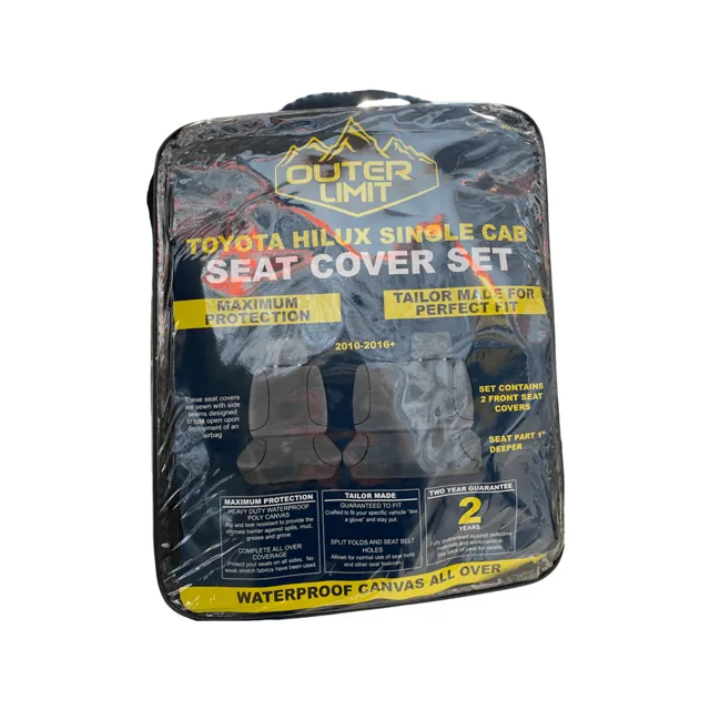 Car Seat Cover Outer Limit Toyota Hilux Single Cab Canvas Seat Cover Set