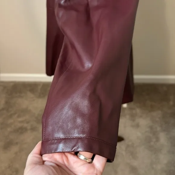 Catherines Black Label Faux Leather Jacket with Gold Details Size 1X (18/20W)