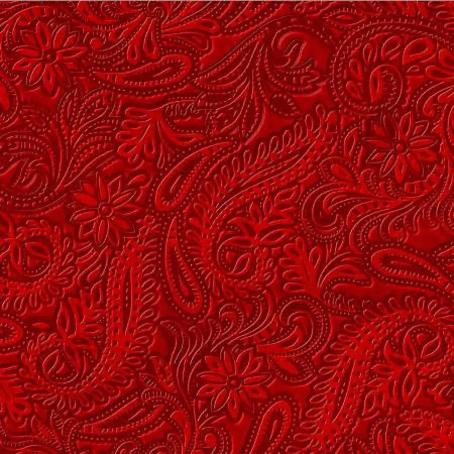 Cattle Drive Red Stamped Leather by Oasis Fabrics by the YARD 3012 3013