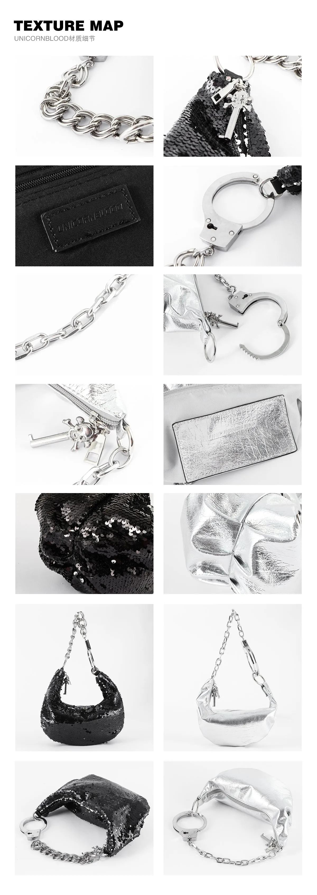 Celestia Jail Break Sequin Unicorn Blood Handbag