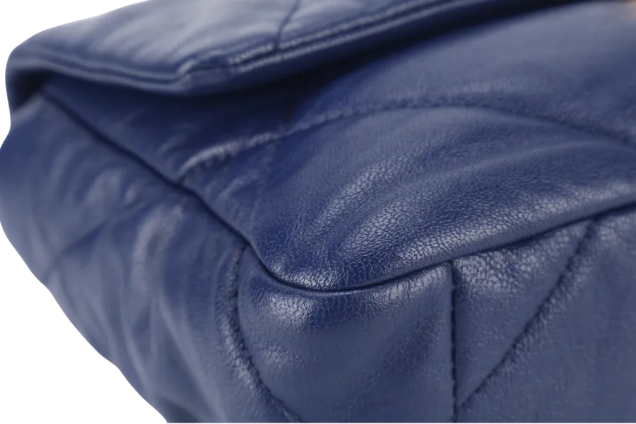CHANEL C19 (2943xxxx) SMALL ELECTRIC BLUE CLAFSKIN MIX HARDWARE WITH DUST COVER, CARD AND BOX