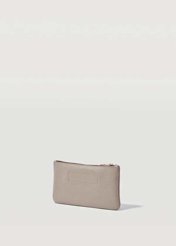 CHARLIE MIDDLETON Taupe Mini Pochette - Silver