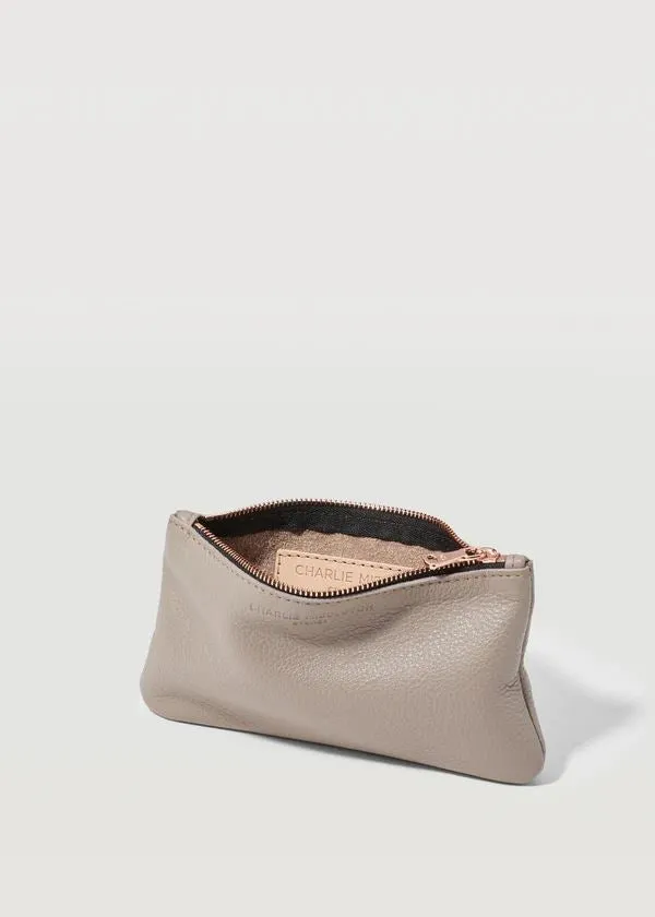 CHARLIE MIDDLETON Taupe Mini Pochette - Silver
