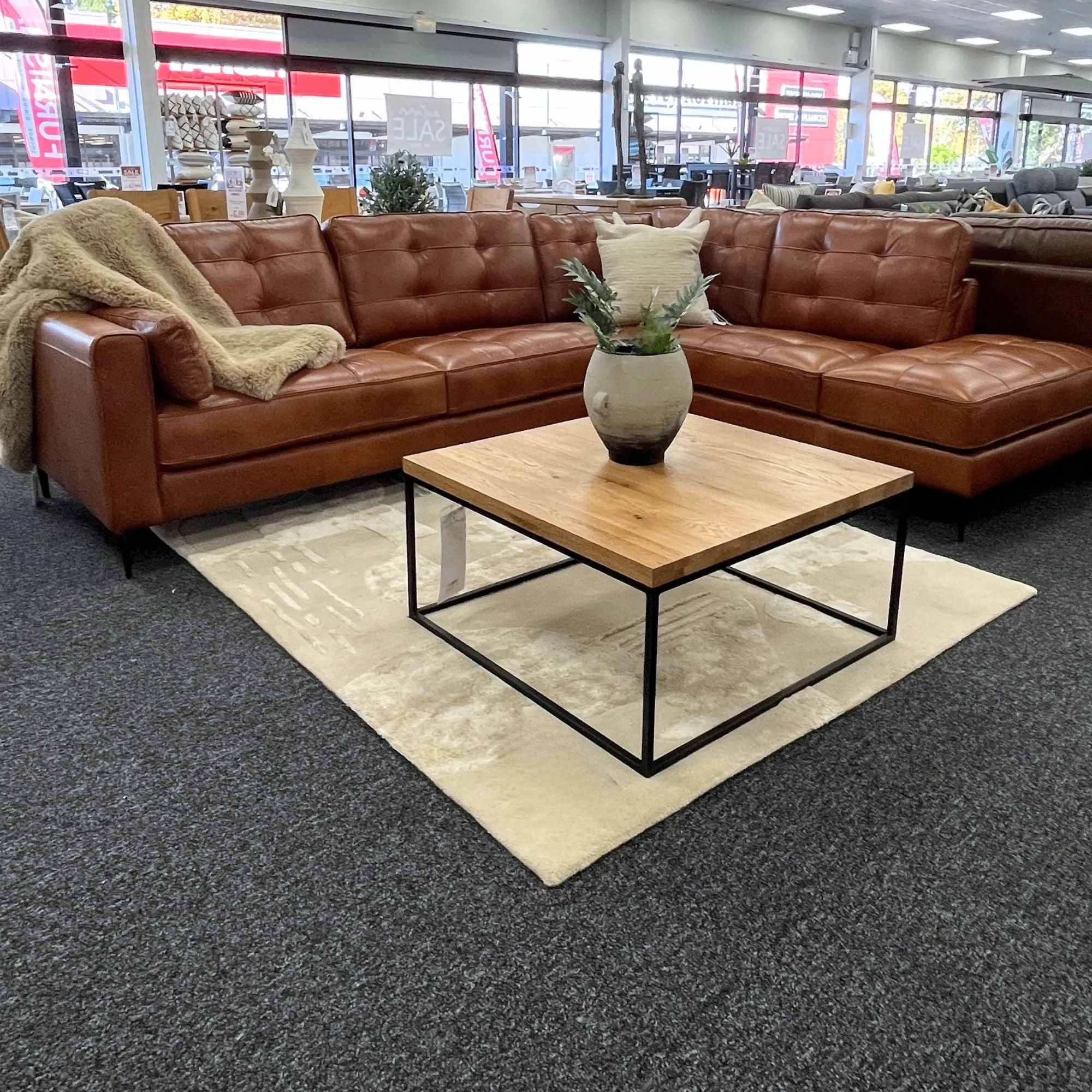 Chester Sofa Chse - 3 Seater Left   Corner Extension Chaise - Urban Sofa - Antique Tan Full Grain Natural Leather