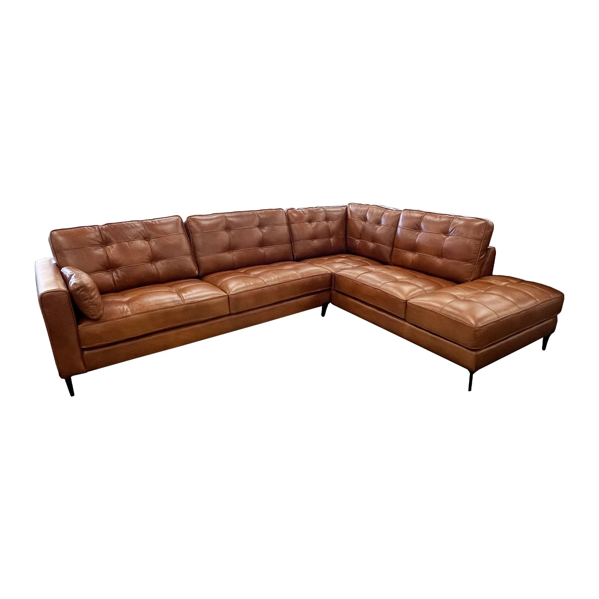 Chester Sofa Chse - 3 Seater Left   Corner Extension Chaise - Urban Sofa - Antique Tan Full Grain Natural Leather